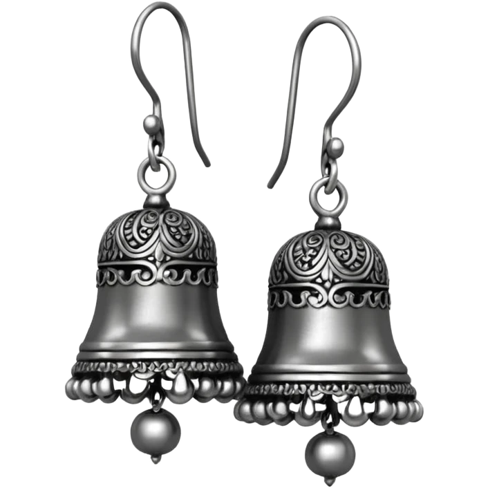 Oxidised jhumka earring emoji