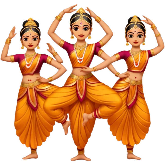 cinematic-realistic-bharatanatyam-dance-emoji,-depicted-as-an-elegant-classical-indian-dance-performance-with-graceful-poses,-intricate-costumes,-and-expressive-hand-gestures,-rendered-with-rich-textures-and-warm-dramatic-lighting emoji