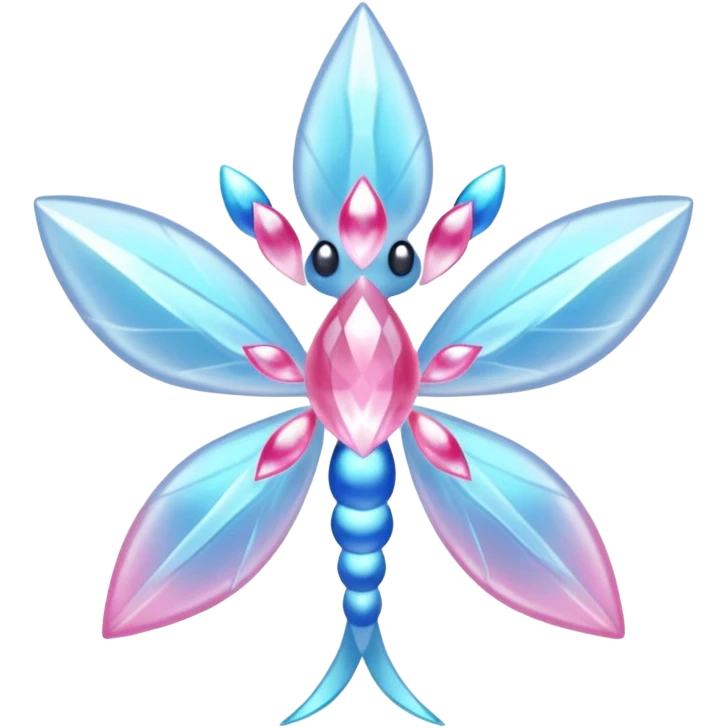 Shiny luminescent translucent diaphanous Diancie-Palkia-Amaura-Aurorus-Salamence-aesthetic-fusion emoji