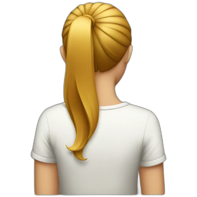 back view of a girl reading emoji