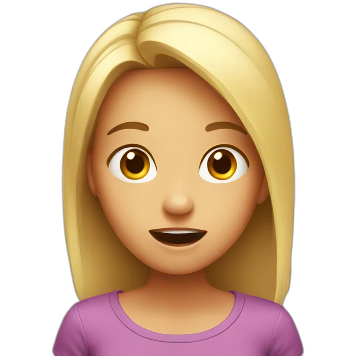 Surprised girl emoji
