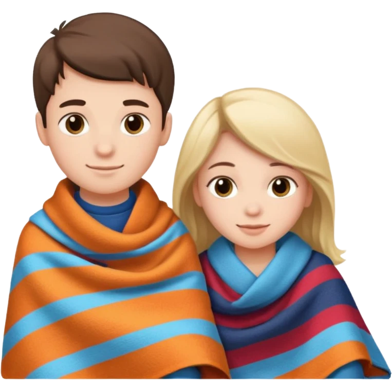 Boy and girl selling blanket emoji
