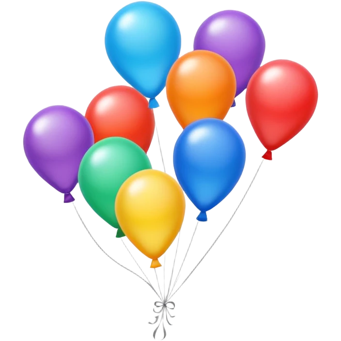 shaped flying balloons emoji