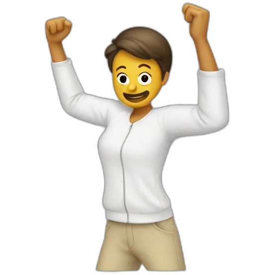 Personne qui fait un dab emoji