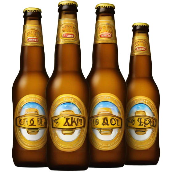 Six bottles of beer emoji