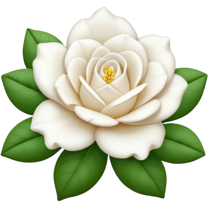 Rosa blanca tipo gardenia sin hojas emoji