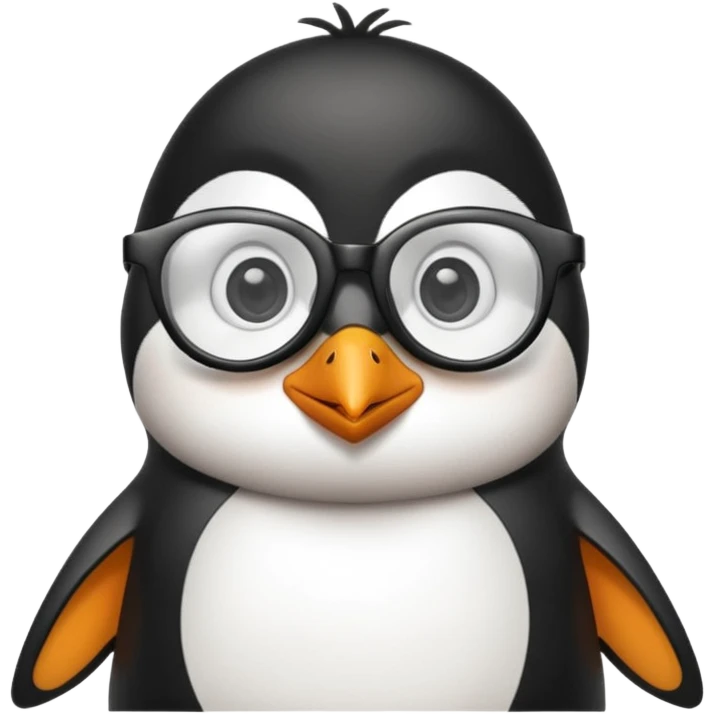 пінгвін в окулярах emoji