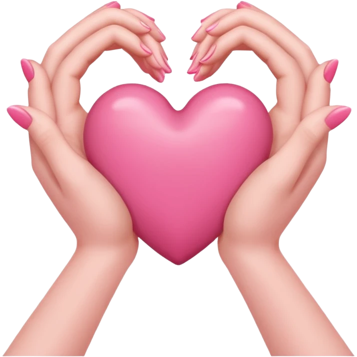 heart hands with pink hearts emoji