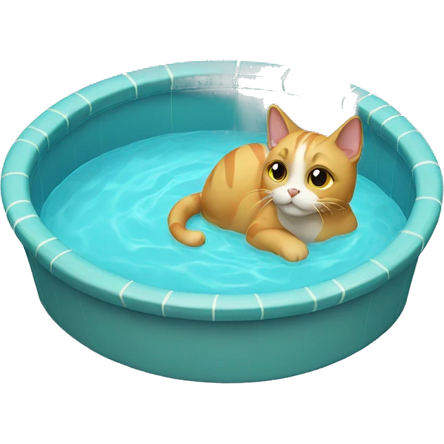 cat in a pool emoji