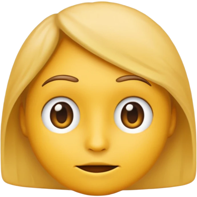 create an emoji of face facing straight forward but looking to the side only with its eyes emoji