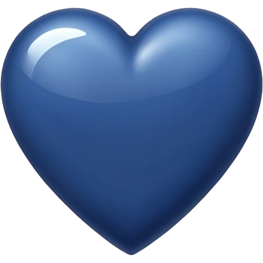 Navy blue heart  emoji