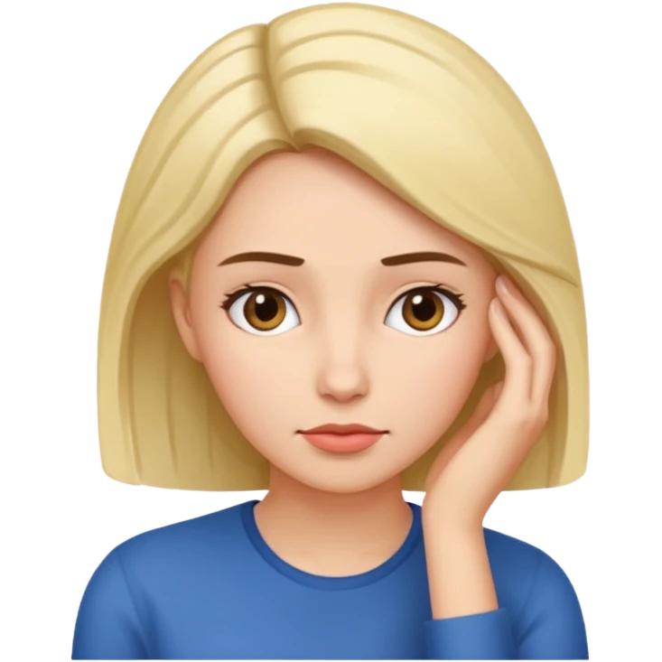 decision gesture women hand on head emoji