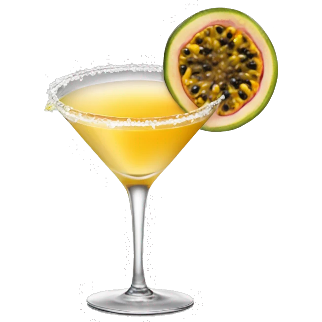 Pornstar martini with passion fruit garnish  emoji