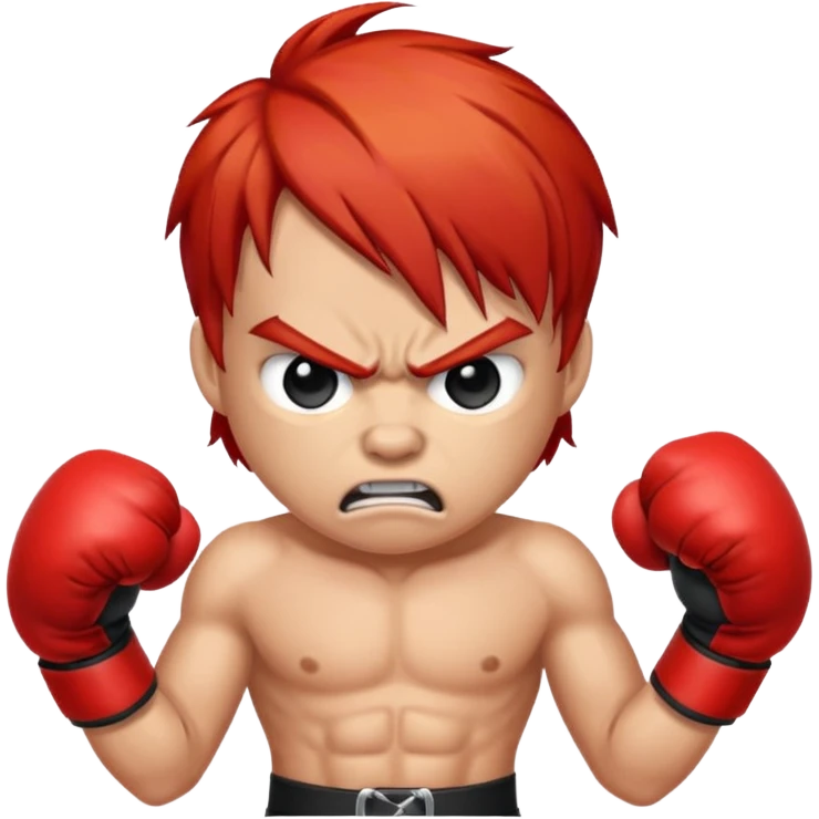 red hair angry boxer  emoji