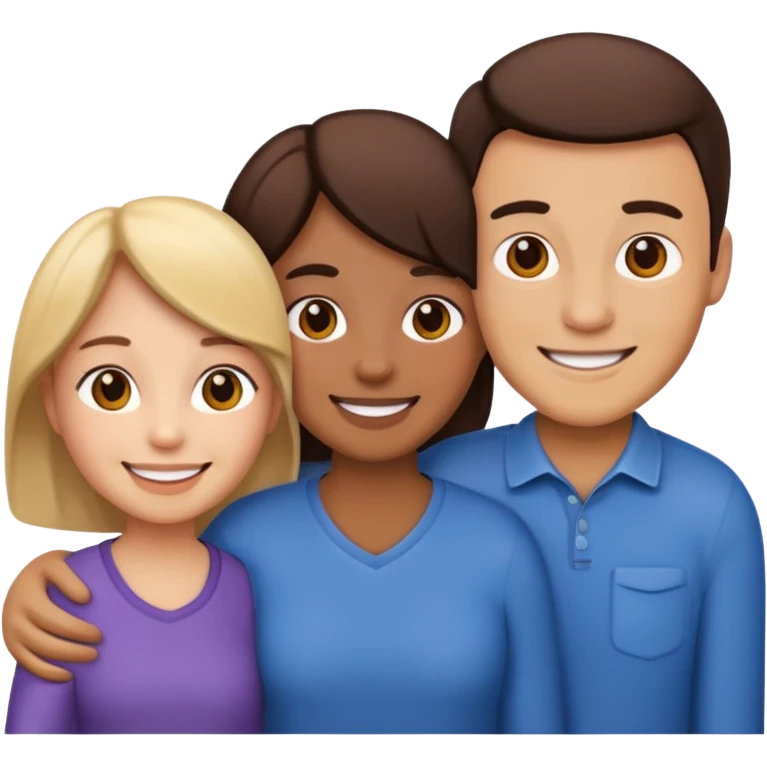 Make a family emoji, 3 people emoji