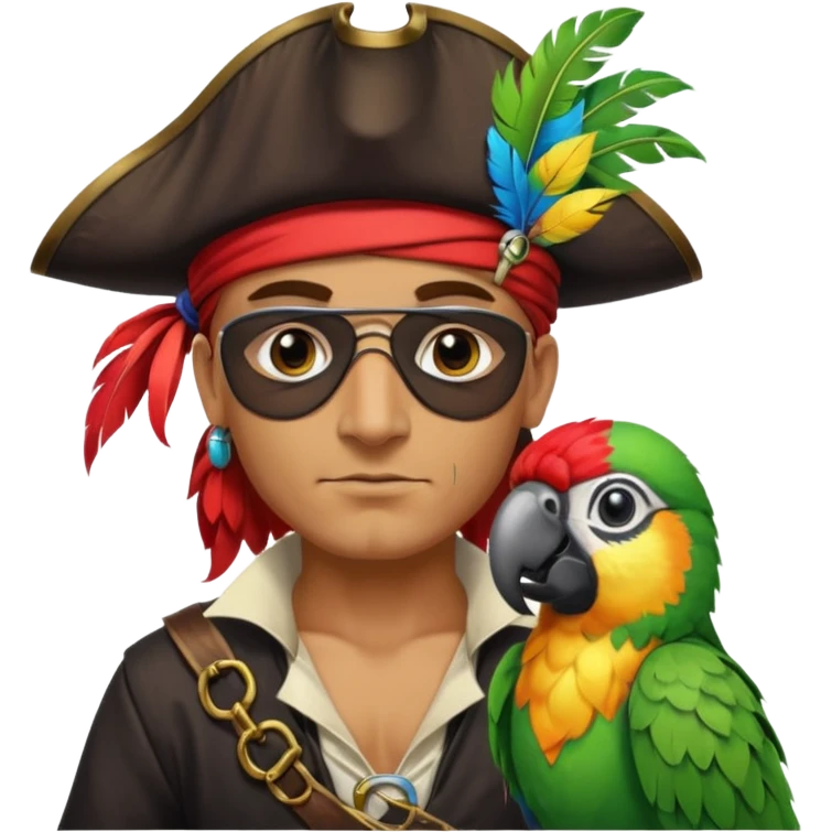 pirate and parrot emoji