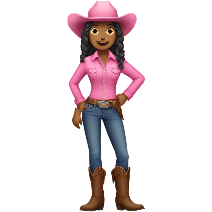 pink cowgirl emoji