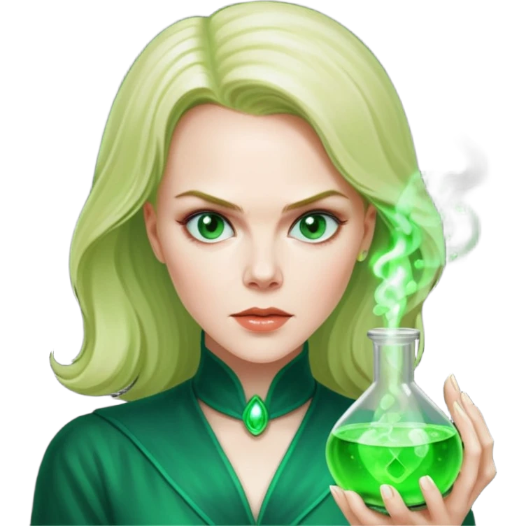 Nicole Kidman making green glowing potion  emoji