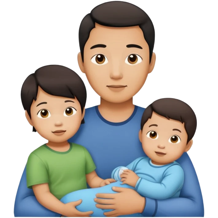 asian family with a toddler son emoji
