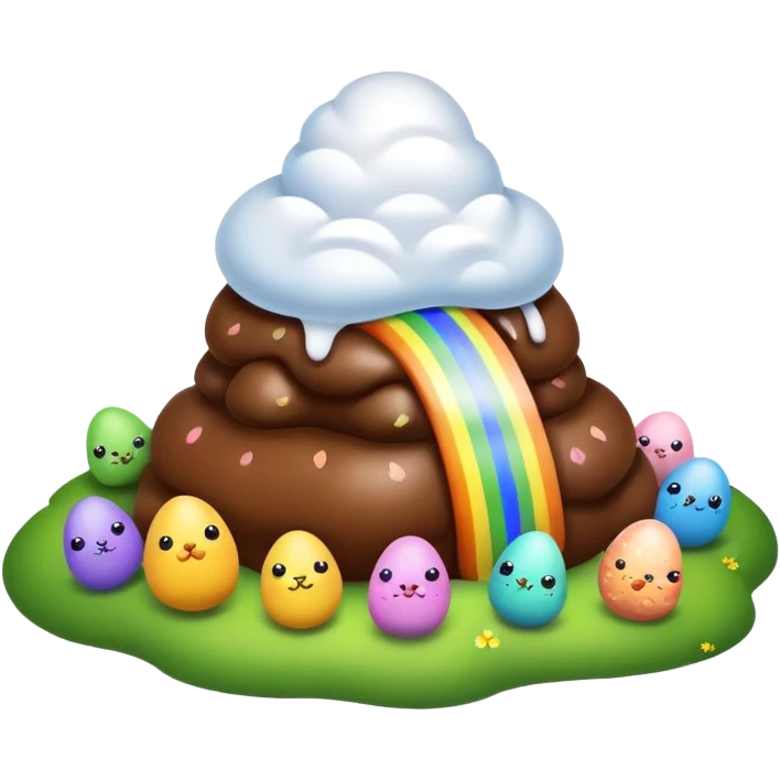easter rainbow poop landscape  emoji