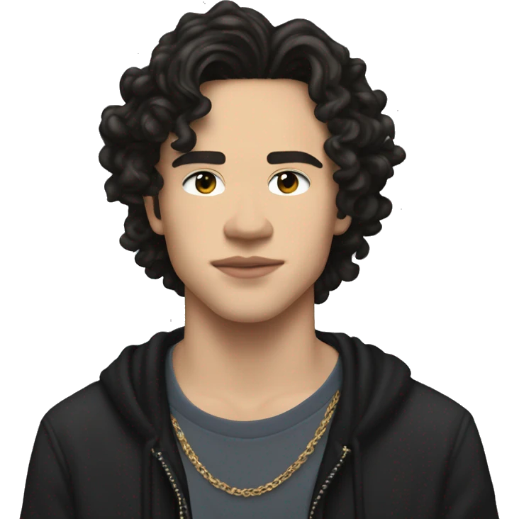 Conan Gray is an American singer-songwriter and former YouTuber.  dark hair, long short rockstar light skin  emoji