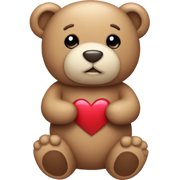 Teddy with a heart emoji