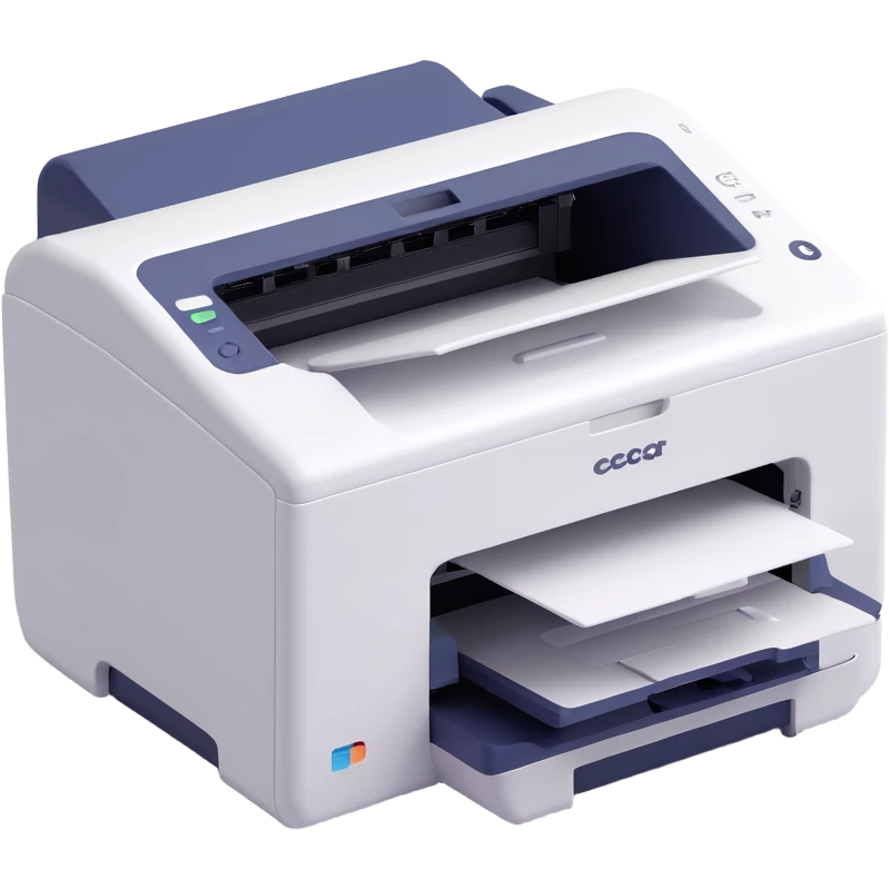 white printer, 3D realistic style emoji