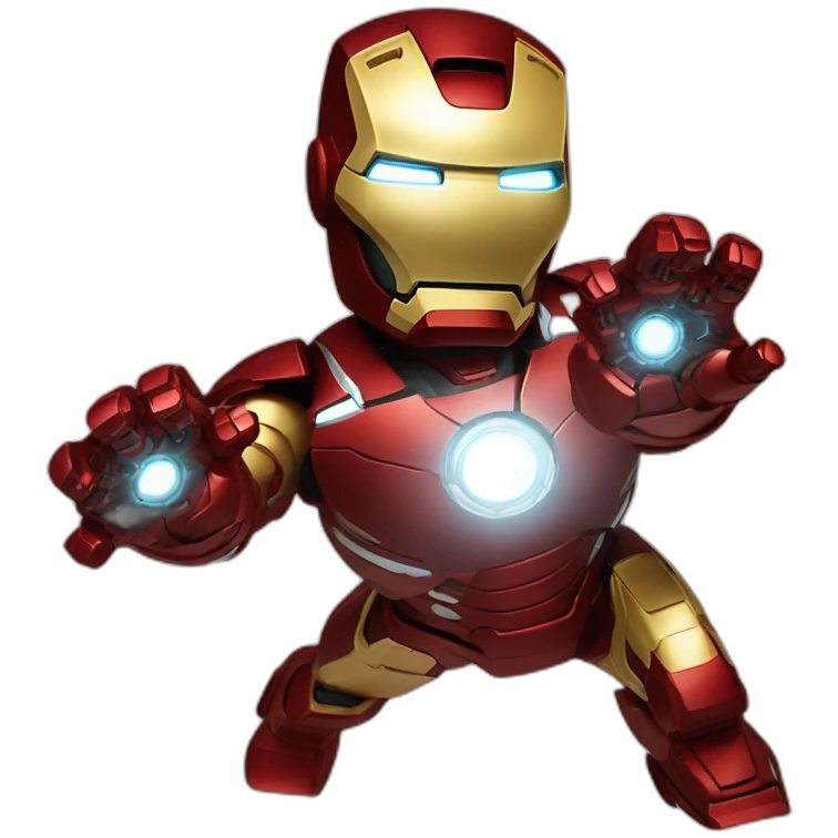 Little iron man repulsor shot with one hand emoji