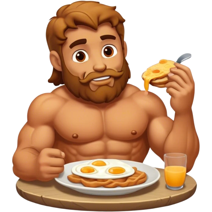 Hercules is having breakfast emoji