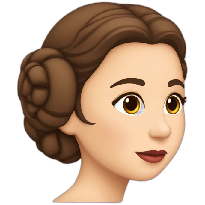 princesa Leia beso corazón emoji