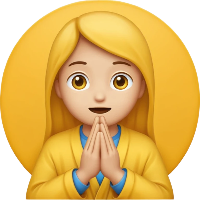 classic emoji face in awe with prayer hands emoji