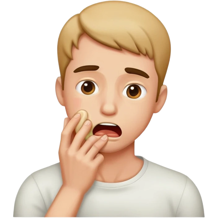 man choking himself  emoji