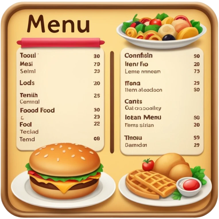 menu emoji