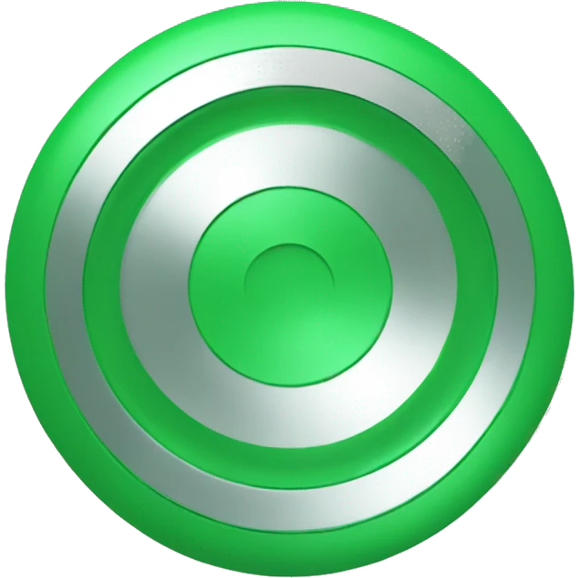 Disc in green  emoji