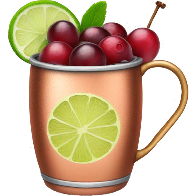 Cranberry Moscow mule  emoji