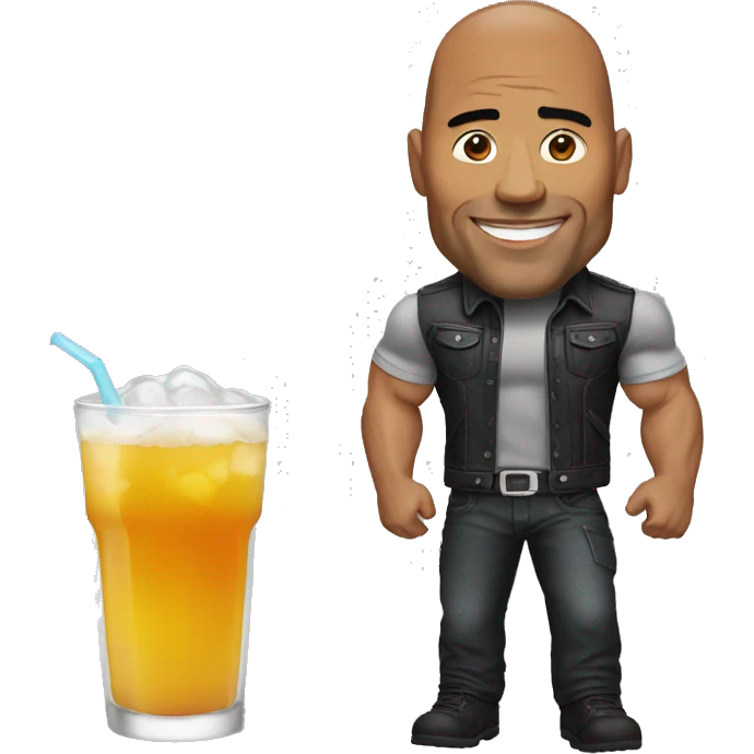 the rock drink emoji