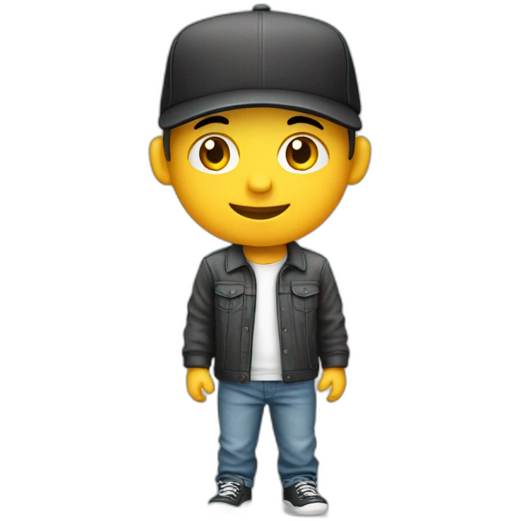 Niño blanco con gorra  emoji