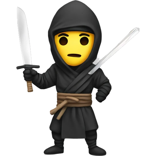 ninja with machete  emoji