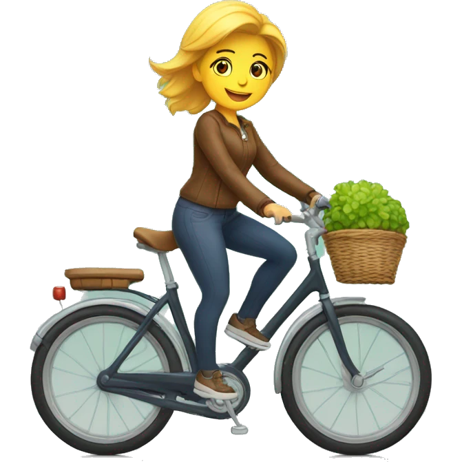 urszula sur un vélo emoji