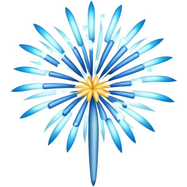 light blue fireworks midi emoji