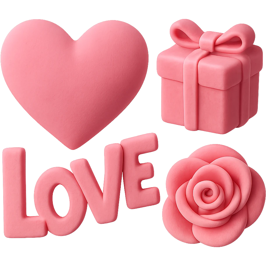 pink Valentine object. remove background emoji