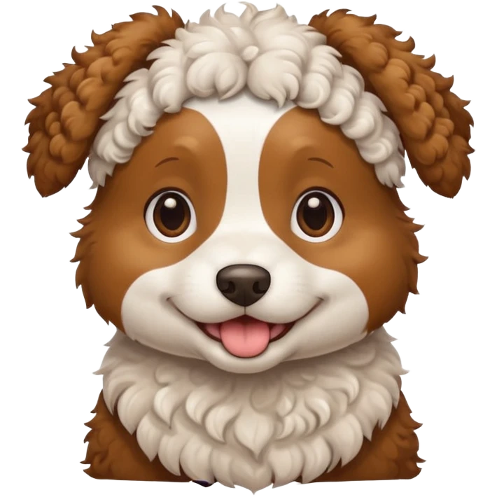 pregnant curly dog emoji