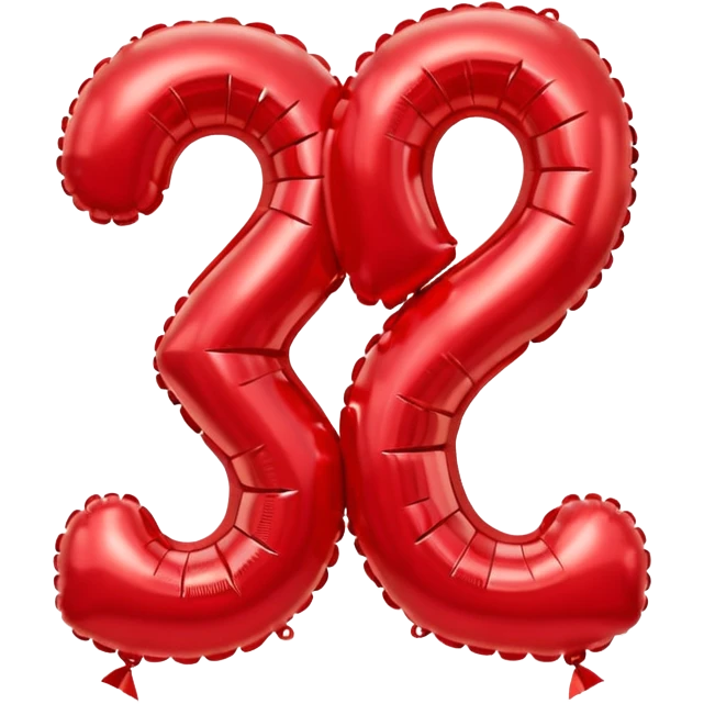 Balloons that say 30 in shape emoji