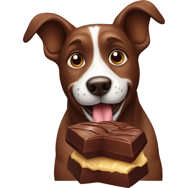 Dog Eating Chocolate emoji