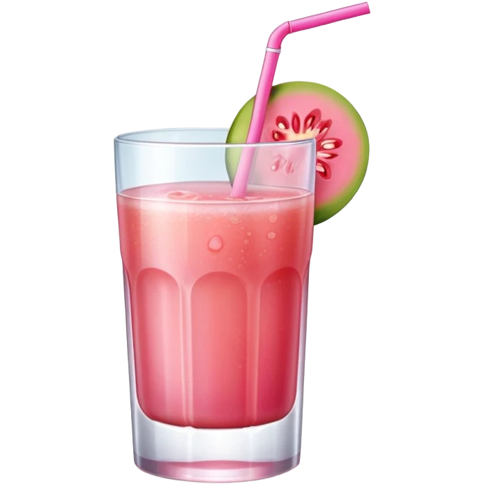 A glass of pink guava juice emoji