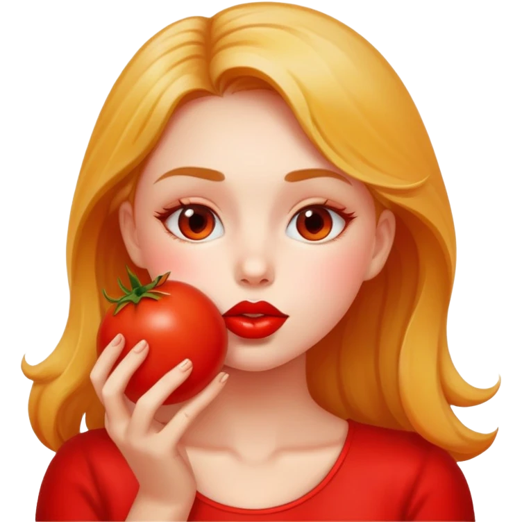 Fille qui fait un bisou a une to mate emoji