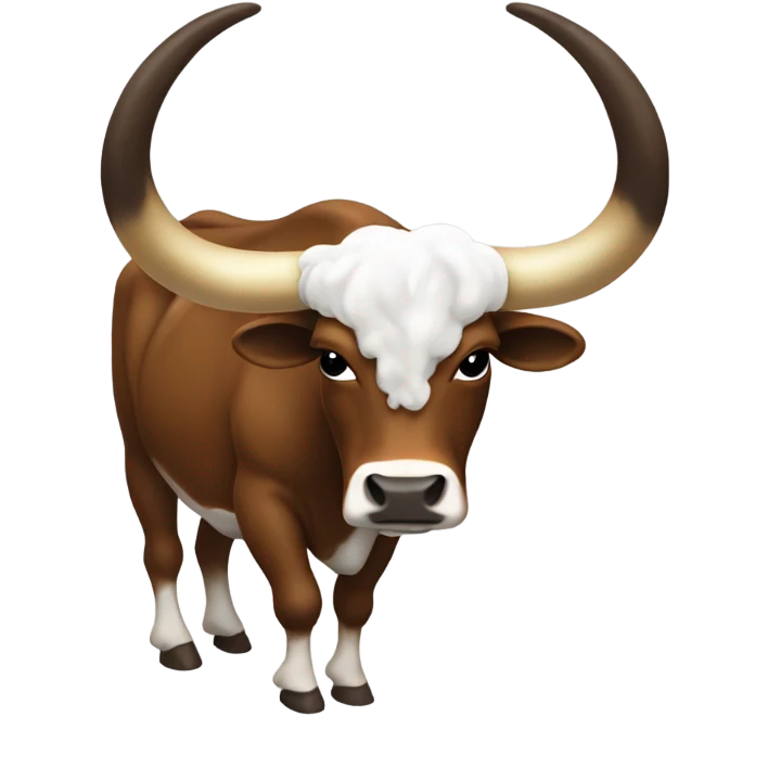Longhorn wearing gold chain smoking blunt  emoji