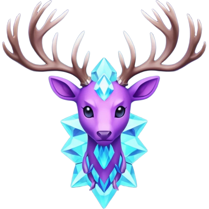Pokemon legendary purple and cian crystal xerneas emoji
