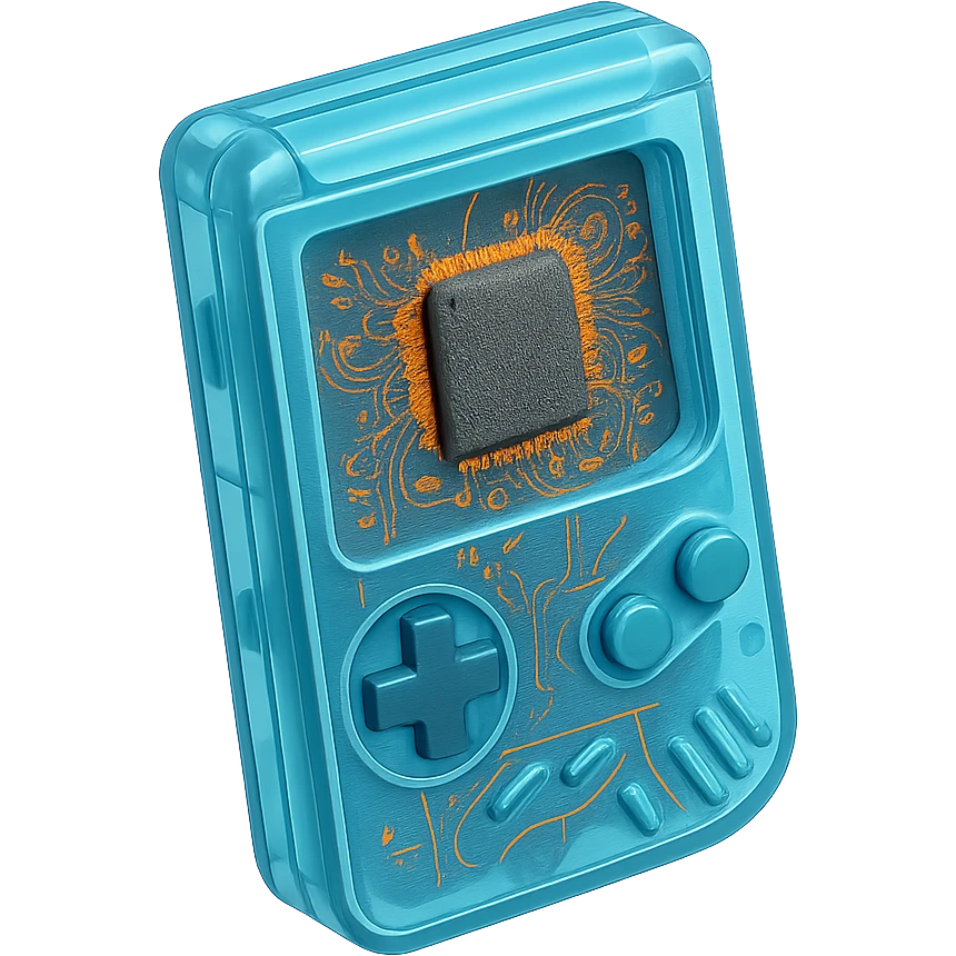 A digital watch with see-through casing showing gears, circuit boards and detailed inner mechanisms emoji