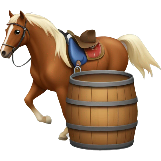 Barrel racing horse emoji